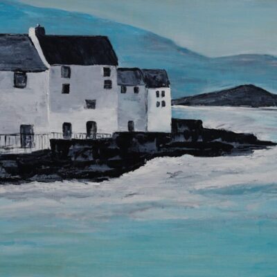 Huis aan zee - Acryl op doek - 60 x 80